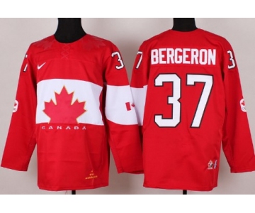 2014 Olympics Canada #37 Patrice Bergeron Red Jersey