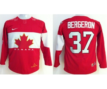 2014 Olympics Canada #37 Patrice Bergeron Red Kids Jersey