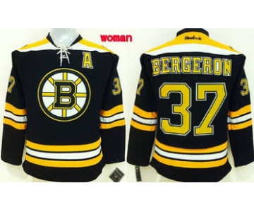 Boston Bruins #37 Patrice Bergeron Black Womens Jersey