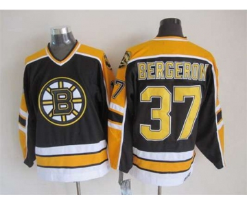 Men's Boston Bruins #37 Patrice Bergeron 1996-97 Black CCM Vintage Throwback Jersey