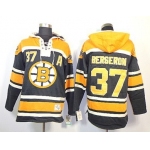 Old Time Hockey Boston Bruins #37 Patrice Bergeron Black Hoodie