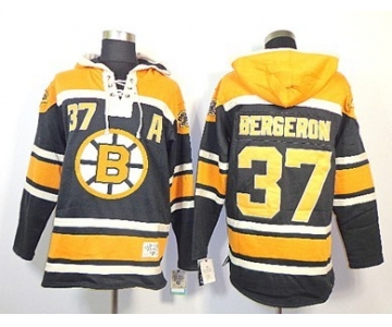 Old Time Hockey Boston Bruins #37 Patrice Bergeron Black Hoodie