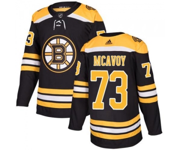 Adidas Bruins #73 Charlie McAvoy Black Home Authentic Youth Stitched NHL Jersey