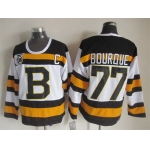 Boston Bruins #77 Ray Bourque White 75TH Throwback CCM Jersey