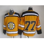 Men's Boston Bruins #77 Ray Bourque 1959-60 Yellow CCM Vintage Throwback Jersey