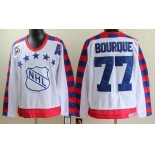 NHL 1992 All-Star #77 Ray Bourque White 75TH Throwback CCM Jersey
