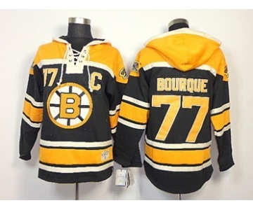 Old Time Hockey Boston Bruins #77 Ray Bourque Black Hoodie