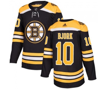 Adidas Bruins #10 Anders Bjork Black Home Authentic Stitched NHL Jersey