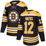 Adidas Bruins #12 Adam Oates Black Home Authentic Stitched NHL Jersey