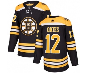 Adidas Bruins #12 Adam Oates Black Home Authentic Stitched NHL Jersey