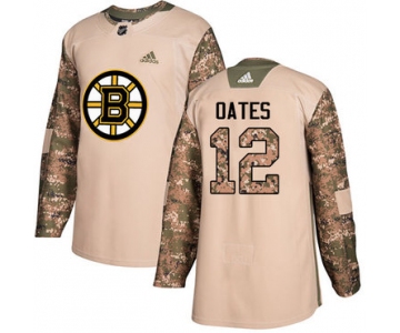Adidas Bruins #12 Adam Oates Camo Authentic 2017 Veterans Day Stitched NHL Jersey
