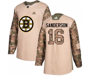Adidas Bruins #16 Derek Sanderson Camo Authentic 2017 Veterans Day Stitched NHL Jersey