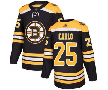Adidas Bruins #25 Brandon Carlo Black Home Authentic Stitched NHL Jersey
