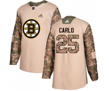 Adidas Bruins #25 Brandon Carlo Camo Authentic 2017 Veterans Day Stitched NHL Jersey