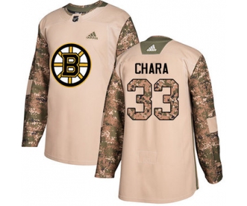 Adidas Bruins #33 Zdeno Chara Camo Authentic 2017 Veterans Day Stitched NHL Jersey