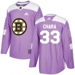 Adidas Bruins #33 Zdeno Chara Purple Authentic Fights Cancer Stitched NHL Jersey