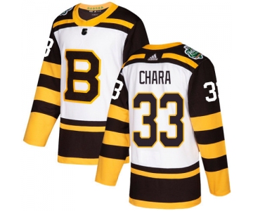 Adidas Bruins #33 Zdeno Chara White Authentic 2019 Winter Classic Stitched NHL Jersey