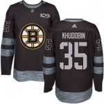 Adidas Bruins #35 Anton Khudobin Black 1917-2017 100th Anniversary Stitched NHL Jersey