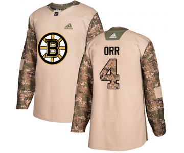 Adidas Bruins #4 Bobby Orr Camo Authentic 2017 Veterans Day Stitched NHL Jersey