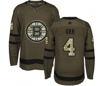 Adidas Bruins #4 Bobby Orr Green Salute to Service Stitched NHL Jersey