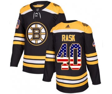 Adidas Bruins #40 Tuukka Rask Black Home Authentic USA Flag Stitched NHL Jersey