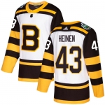 Adidas Bruins #43 Danton Heinen White Authentic 2019 Winter Classic Stitched NHL Jersey