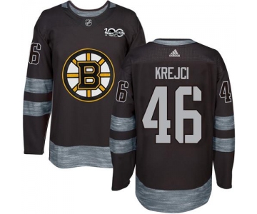 Adidas Bruins #46 David Krejci Black 1917-2017 100th Anniversary Stitched NHL Jersey