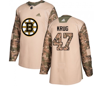 Adidas Bruins #47 Torey Krug Camo Authentic 2017 Veterans Day Stitched NHL Jersey
