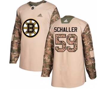 Adidas Bruins #59 Tim Schaller Camo Authentic 2017 Veterans Day Stitched NHL Jersey