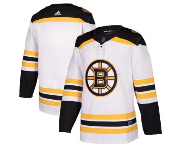 Adidas Bruins Blank White Road Authentic Stitched NHL Jersey