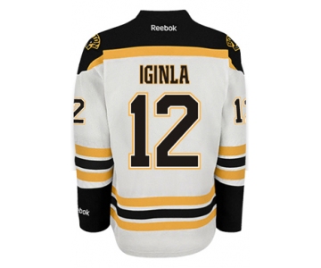 Boston Bruins #12 Jarome Iginla White Jersey