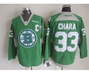 Boston Bruins #33 Zdeno Chara 2014 Training Green Jersey