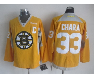 Boston Bruins #33 Zdeno Chara 2014 Training Yellow Jersey