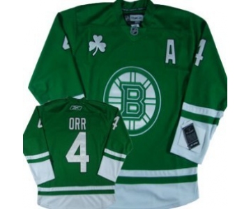 Boston Bruins #4 Bobby Orr St. Patrick's Day Green Jersey