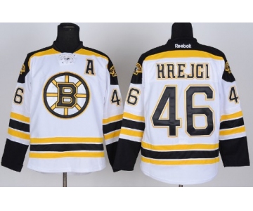 Boston Bruins #46 David Krejci White Jersey