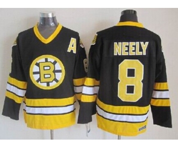 Boston Bruins #8 Cam Neely Black Throwback CCM Jersey