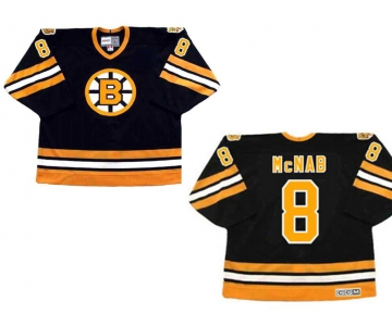 Boston Bruins #8 PETER McNAB 1978 CCM Vintage Throwback Away NHL Hockey Jersey