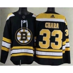 Men's Boston Bruins #33 Zdeno Chara Black 2017-2018 adidas Hockey Stitched NHL Jersey