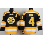 Men's Boston Bruins #4 Bobby Orr 1967-68 Black CCM Vintage Throwback Jersey