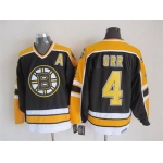 Men's Boston Bruins #4 Bobby Orr 1996-97 Black CCM Vintage Throwback Jersey
