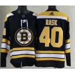 Men's Boston Bruins #40 Tuukka Rask Black 2017-2018 adidas Hockey Stitched NHL Jersey