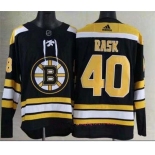 Men's Boston Bruins #40 Tuukka Rask Black 2017-2018 adidas Hockey Stitched NHL Jersey