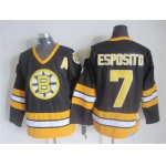 Men's Boston Bruins #7 Phil Esposito 1981-82 Black CCM Vintage Throwback Jersey