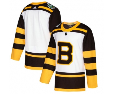 Men's Boston Bruins blank adidas 2019 Winter Classic Authentic White Jersey
