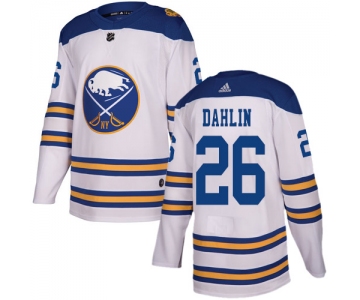 Adidas Buffalo Sabres #26 Rasmus Dahlin White Authentic 2018 Winter Classic Stitched NHL Jersey