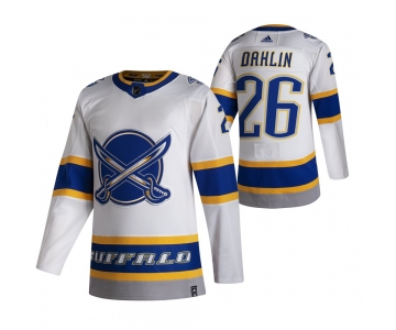 Buffalo Sabres #26 Rasmus Dahlin White Men's Adidas 2020-21 Reverse Retro Alternate NHL Jersey
