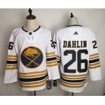 Men's Buffalo Sabres 26 Rasmus Dahlin White 50th anniversary Adidas Jersey