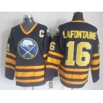 Buffalo Sabres #16 Pat Lafontaine Navy Blue Throwback CCM Jersey