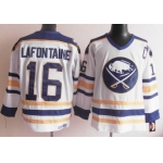 Buffalo Sabres #16 Pat Lafontaine White Throwback CCM Jersey