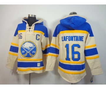 Old Time Hockey Buffalo Sabres #16 Pat Lafontaine Cream Hoodie